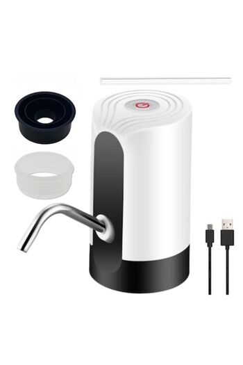dalimag Madynik Electric Water Dispenser, with 2 universal adapters, potable water bottle pump, minimalist d