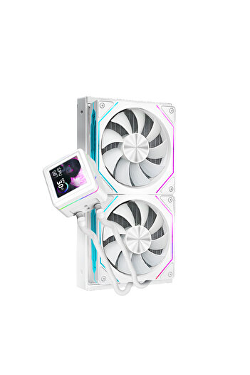 DRAGOS AquaForge V2 240MM Beyaz ARGB LCD Ekranlı İşlemci Sıvı Soğutucu