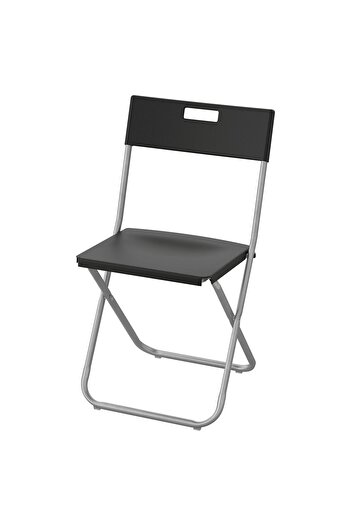 IKEA GUNDE Foldable Chair, Black
