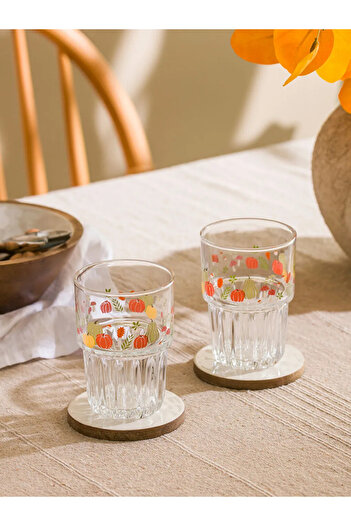 LC Waikiki Lcw Home Printed Glass Cup Set of 4 380 ml
