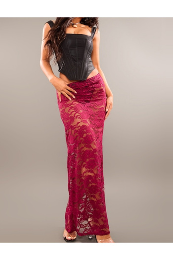 Pretty Little Thing PRETTYLITTLETHING maxi skirt, cherry red