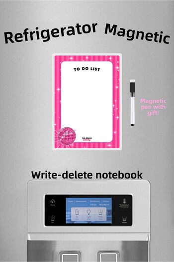The Grade Summer Sil Pink Disco Ball to Do List Fridge Magnet Note Holder Decorative Missing List Kitchen Decoration