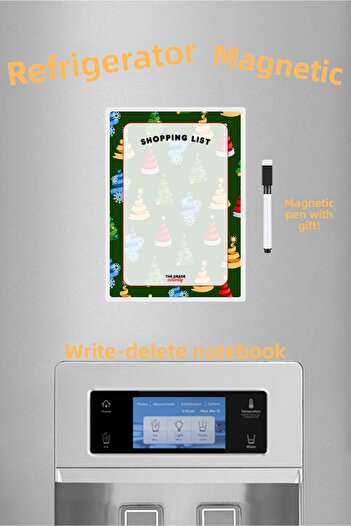 The Grade Summer Clear New Year Colorful Pine Tree Shopping List Fridge Magnet Memo Holder Christmas Ornaments Memo Holder