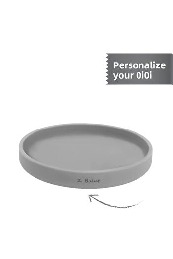 OiOi Basics Food Plate Powder Gray