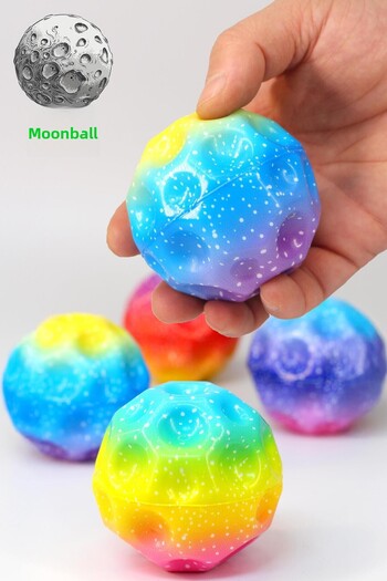 MİMOZA PARK Bouncing Ball into the High Galaxyball Galaxy Space Moon Ball Extreme Bouncing Monball Garden Toy Rainbow