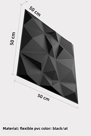 Renkli Duvarlar 50cm X 50cm 1 Piece 3D Abs Material Pvc Durable Wall Panel Erasable Geometric Model Panel