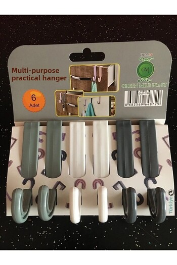 HarmonyAura 6-Piece Multi-Purpose Practical Hanger Hard Plastic Royaleks-Gmp-799-Op-8