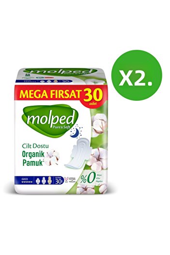 Molped Pure Soft Night Advantageous Mega Deal Pack 30 Pieces X 2 Pieces
