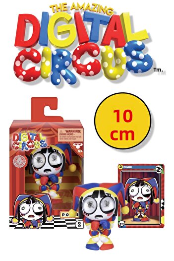 TOYFEST Amazing Digital Circus Pomni Vinyl Figure + Collectible Card Featuring Vibrating Jittery Eyes -10 cm