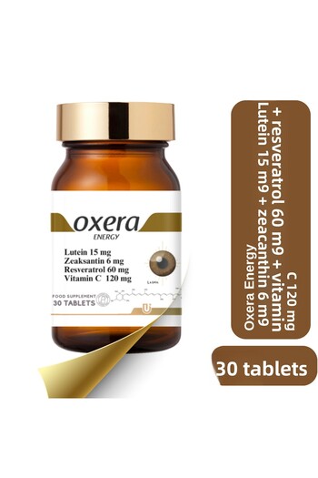 OXERA ENERGY Lutein 15 Mg + Zeaxanthin 6 Mg + Resveratrol 60 Mg + Vitamin C 120 Mg - 30 Tablets