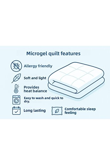 Hayo’u PUFF Pătură specială dublă cu microgel gros de 4 kg, din material din bumbac, de dimensiuni 220x200
