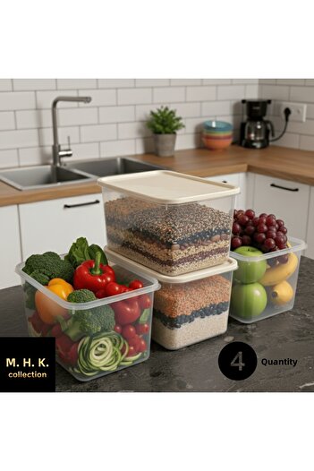 MHK Collection 4 Large Storage Boxes with Lids