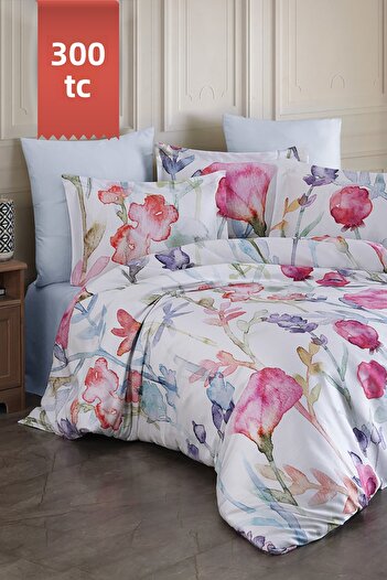 VAROL Royal Satin Single 300Tc Duvet Cover Set - Silvia