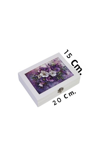 İsdeksan Special Design Jewelry Box with Mirror, Leather, and Drawings