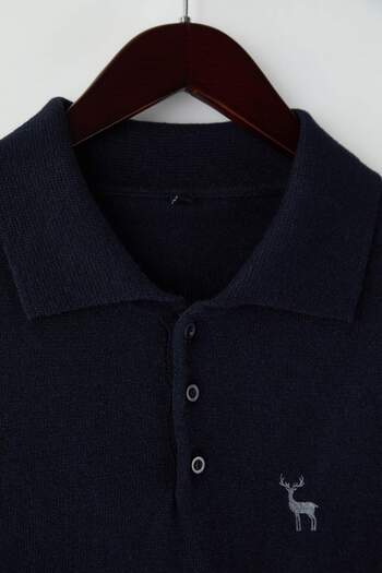 Trendyol Collection Navy Blue*004 Fitted Polo Neck Plain Sweater Tmnaw23Kz00238