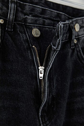 Trendyol Collection Anthracite High Waist Straight Jeans Twoaw26Je00132