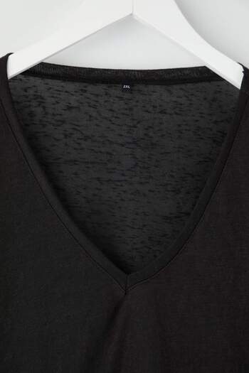 Trendyol Curve Black Flamed Single Jersey Knitted Plus Size Blouse