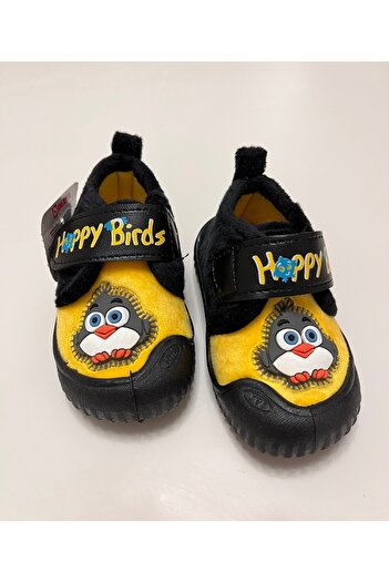 GEZER Erkek Bebek Kışlık Hafif ,Yumuşak ve Kaymaz Taban Panduf Ev Kreş Ayakkabısı