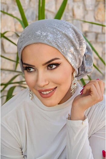 Aişe tesettür Silver Leaf Cagla Ready Turban