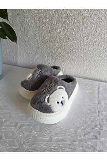 Benittokids Women's Teddy Bear Patterned Comfortable Plush House Slippers 25Bnt132