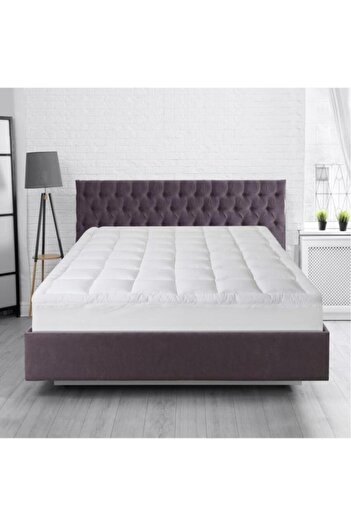 KOZZY HOME Fitted Fluffy Sleeping Pad 100% Micro Cotton Fabric Orthopedic 400 Gr, Machine Washable