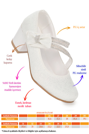 Kiko Kids Aisha Sand Silvery Daily Girl's 4 cm Heeled Evening Dress Shoes