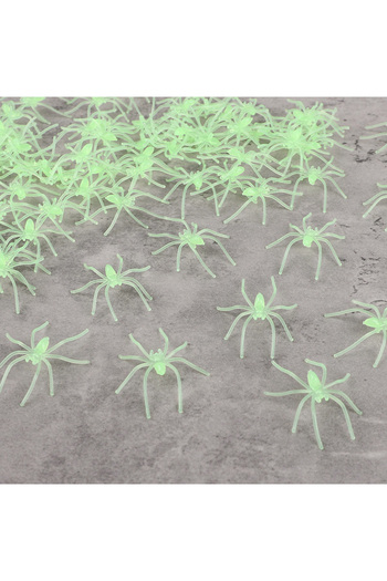 Choice 100Pcs Luminous 50/100Pcs Halloween Spider Scary Luminous Glow Spider for Halloween Party Home Indoo