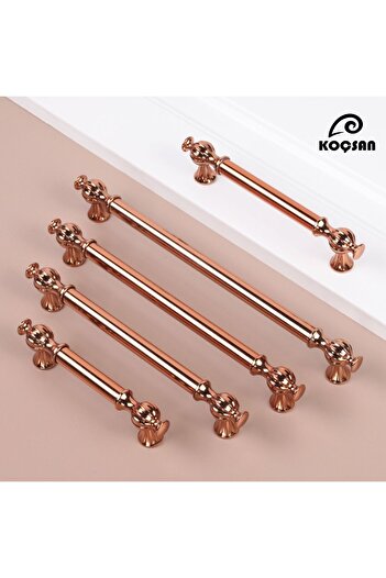 KOÇSAN Mâner Ebrar Rose 192 Mm Mâner de lux pentru mobilier de bucătărie rustică Mâner sertar dulap