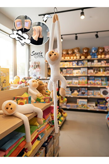 SENİSSTORE Peluş Maymun Elleri Yapışan Oyun Ve Uyku Arkadaşı Peluş Maymun Oyuncak Sarılan Maymun