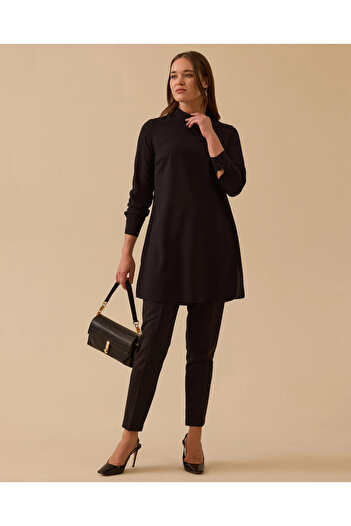 SCL Stand Collar Side Slit Tunic
