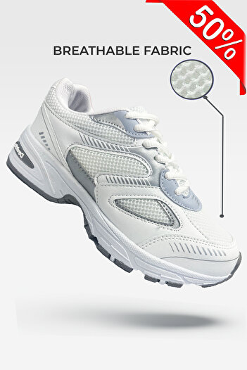 Devida Pantofi sport albi pentru femei casual