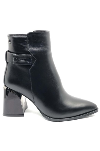 Venüs Sazreen Genuine Leather Orthopedic Heeled Women's Boots Black