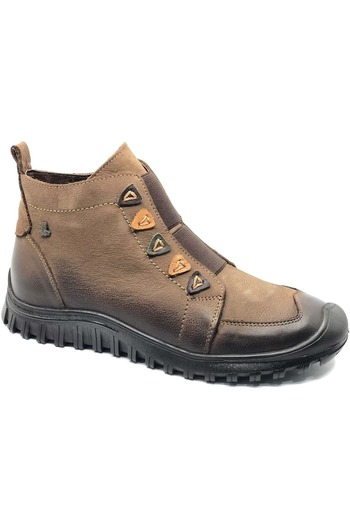 Venüs Nikkoolll Genuine Leather Non-Slip Sole Orthopedic Women's Boots Vi̇zon