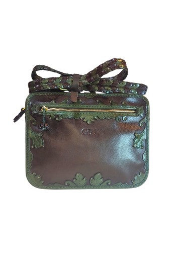GÖN Women's Natural Layer Leather Handmade (Handmade) Messenger Bag (Talin)