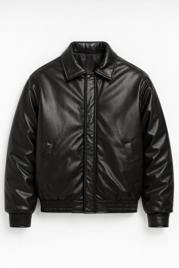 Valiberta Premium Black Leather - Oversize Jacket/Mont