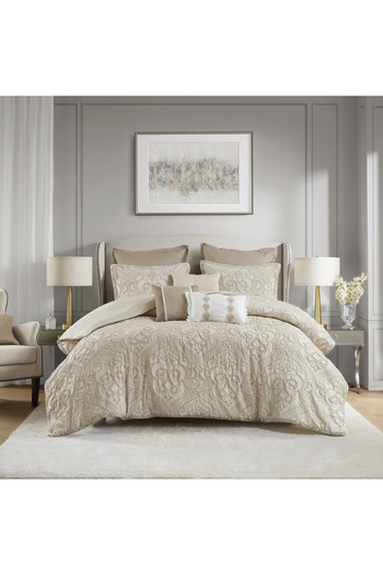 Bee Home Sonata Tan | 11-Piece Double Duvet Set
