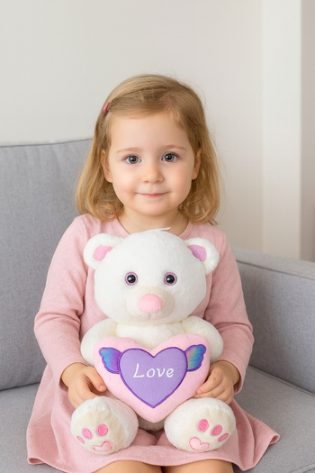 hak-iş oyuncak Angel Plush Teddy Bear with Heart and Writing – 35 cm