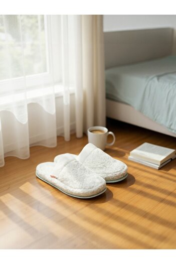 Özdilek Colourist Bathroom Home Slippers - 100% Cotton, Non-Slip Sole