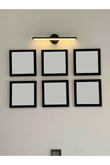Wooden Factory 6’lı Siyah Çerçeve Seti – 20x20 Cm (Dış Ölçü) Kare Duvar Dekoru Ve Ayaklı Fotoğraf Çerçevesi