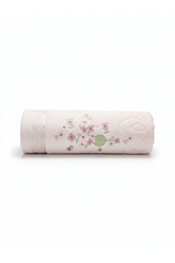 Özdilek Jasmin Velvet White 100% Cotton Soft Patterned Towel 50×90