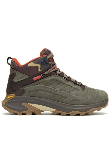 Merrell Moab Speed 2 Lrt Mid Wp Waterproof Wibram Sole Unisex Boots Khaki