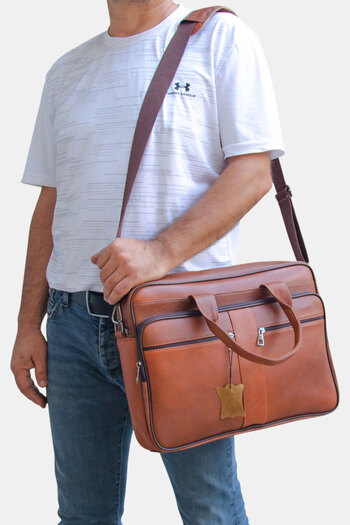 Lederax Genuine Leather Briefcase Laptop Bag Ld602