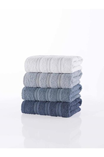 Acacia Set de 4 prosoape cu absorbție ridicată Gla - Tonuri de albastru 50x90 cm