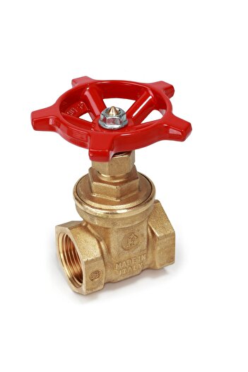 GIACOMINI R55Y007 slide valve, 1 1/2", brass, internal thread, manual, for water and steam, 16 bar
