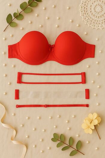 enmodaiçgiyim Strapless Silicone Adhesive Supported Bra – 3 Strap Options