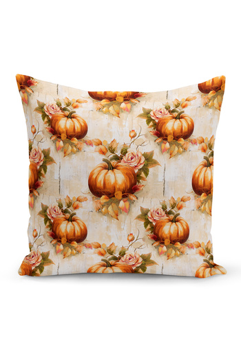 Bertille Home Autumn Plaid Series Double Side Printed Throw Pillow Case (Halloween Autumn Cushion Cover)