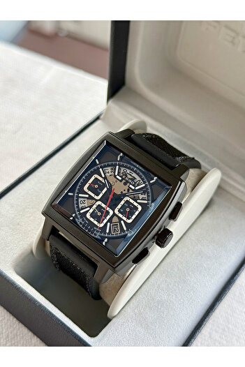 FERRO Black Silicone Cord Men's Wristwatch Fm11553Dwt-G Functions Active 3 Atm Water Resistant