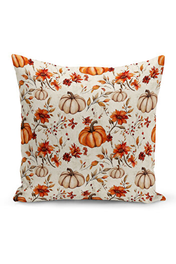 Bertille Home Autumn Plaid Series Double Side Printed Throw Pillow Case (Halloween Autumn Cushion Cover)