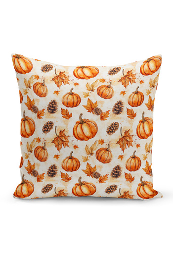 Bertille Home Autumn Plaid Series Double Side Printed Throw Pillow Case (Halloween Autumn Cushion Cover)