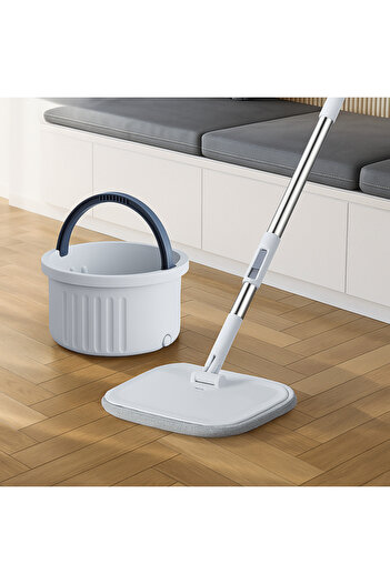 G-Merc G-Merc® Rotary Mop Set, 3.5L Bucket with Clean/Dirty Water Separation, Stainless Steel Rod, Spare